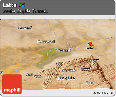 Satellite Panoramic Map of Latta