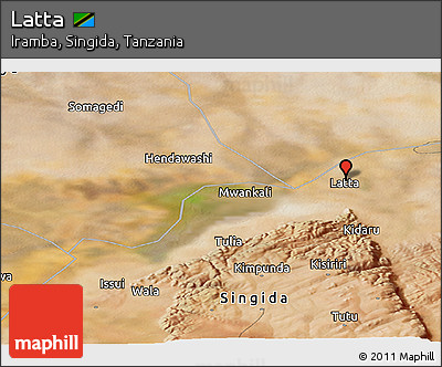 Satellite Panoramic Map of Latta