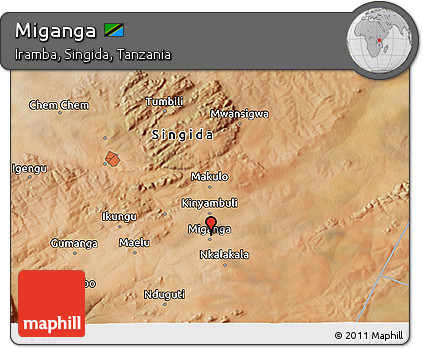 Satellite 3D Map of Miganga