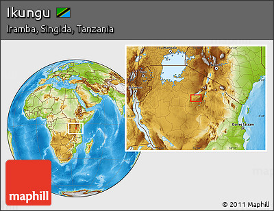 Physical Location Map of Ikungu
