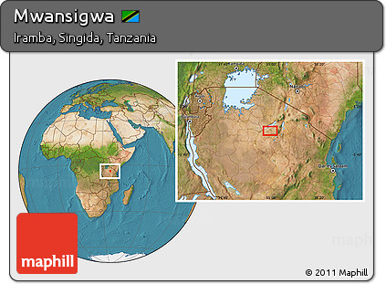 Satellite Location Map of Mwansigwa