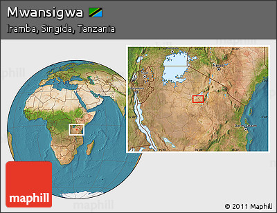 Satellite Location Map of Mwansigwa