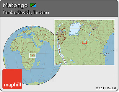 Savanna Style Location Map of Matongo