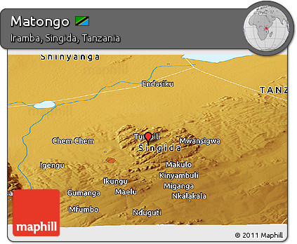Physical Panoramic Map of Matongo