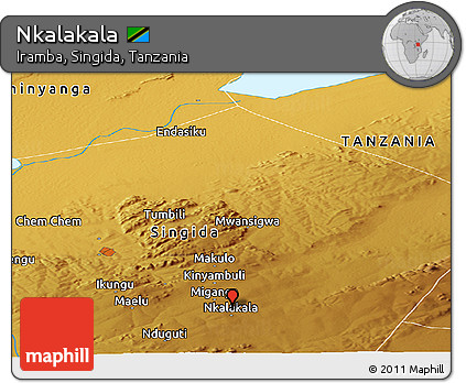 Physical Panoramic Map of Nkalakala