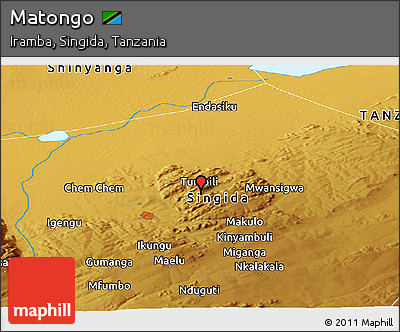 Physical Panoramic Map of Matongo
