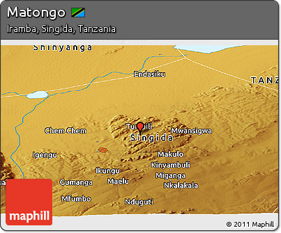 Physical Panoramic Map of Matongo