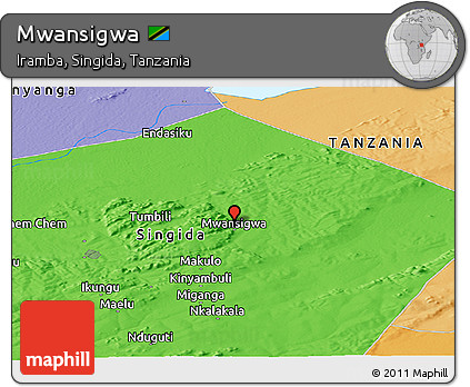 Political Panoramic Map of Mwansigwa