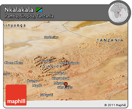 Satellite Panoramic Map of Nkalakala