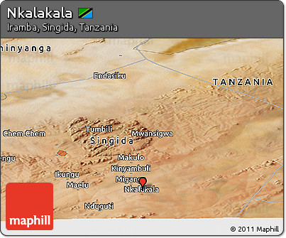 Satellite Panoramic Map of Nkalakala