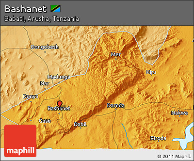 Political 3D Map of Bashanet