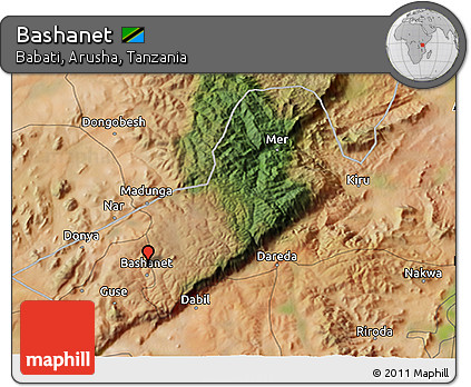 Satellite 3D Map of Bashanet