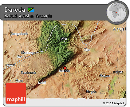 Satellite 3D Map of Dareda