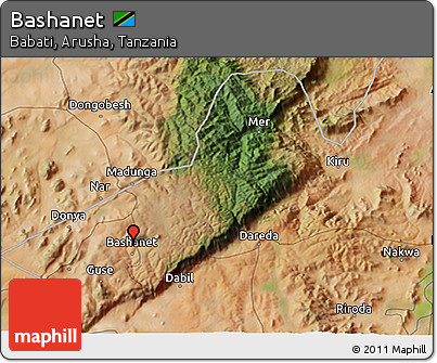Satellite 3D Map of Bashanet