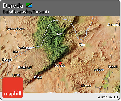 Satellite 3D Map of Dareda