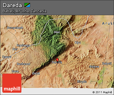 Satellite 3D Map of Dareda