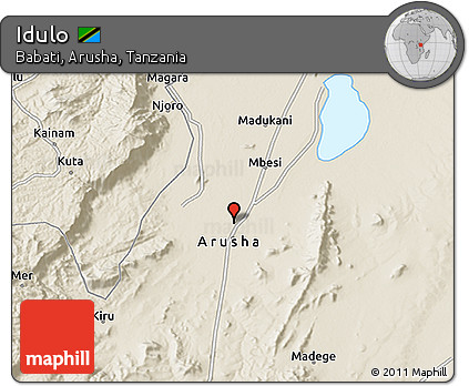 Shaded Relief 3D Map of Idulo