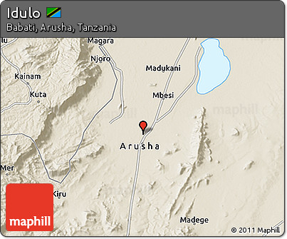 Shaded Relief 3D Map of Idulo