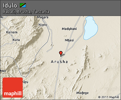 Shaded Relief 3D Map of Idulo