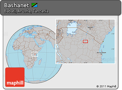 Gray Location Map of Bashanet