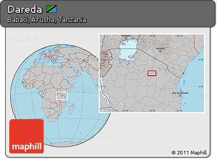 Gray Location Map of Dareda