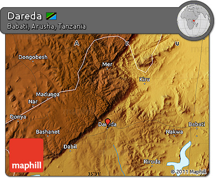 Physical Map of Dareda