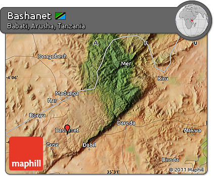 Satellite Map of Bashanet