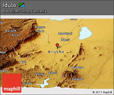 Physical Panoramic Map of Idulo