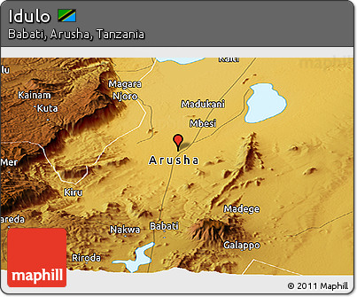 Physical Panoramic Map of Idulo