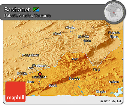 Political Panoramic Map of Bashanet
