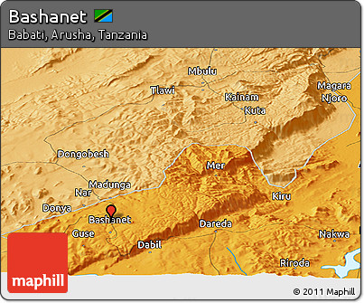 Political Panoramic Map of Bashanet