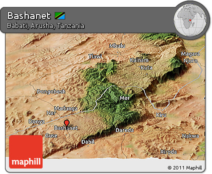Satellite Panoramic Map of Bashanet