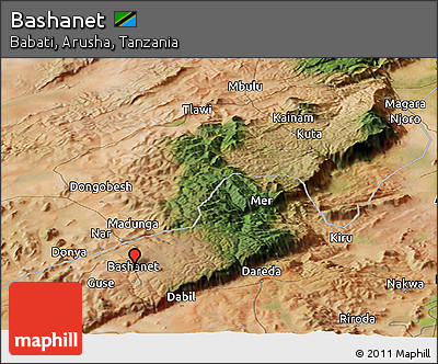 Satellite Panoramic Map of Bashanet