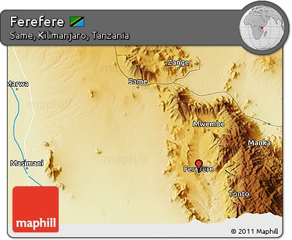 Physical 3D Map of Ferefere