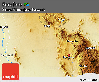 Physical 3D Map of Ferefere