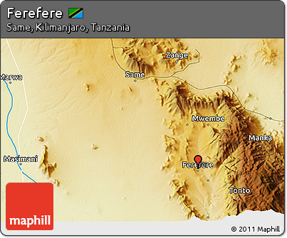 Physical 3D Map of Ferefere