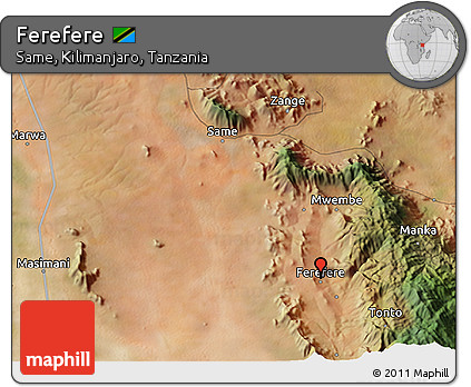 Satellite 3D Map of Ferefere