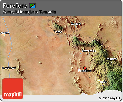Satellite 3D Map of Ferefere