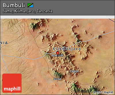 Satellite 3D Map of Bumbuli