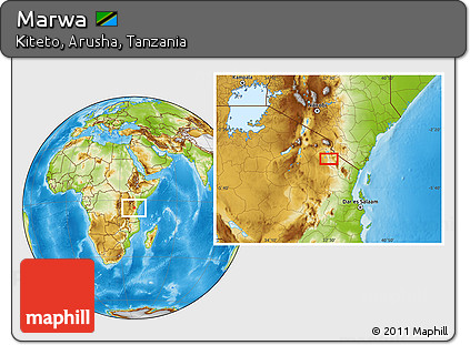 Physical Location Map of Marwa