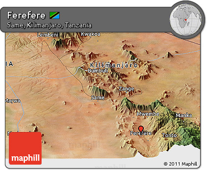 Satellite Panoramic Map of Ferefere