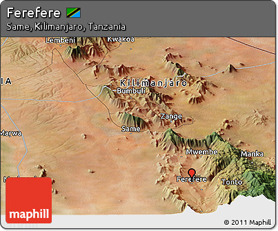 Satellite Panoramic Map of Ferefere