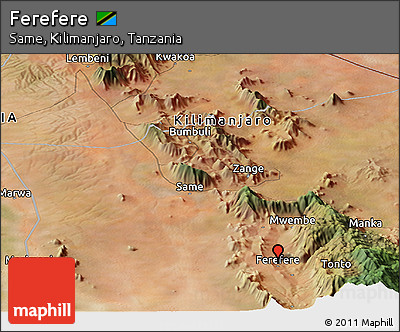 Satellite Panoramic Map of Ferefere