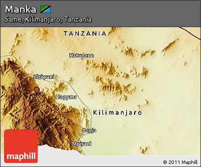Physical 3D Map of Manka