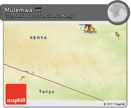 Physical Panoramic Map of Mulemwa