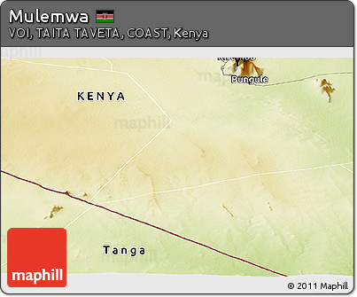Physical Panoramic Map of Mulemwa