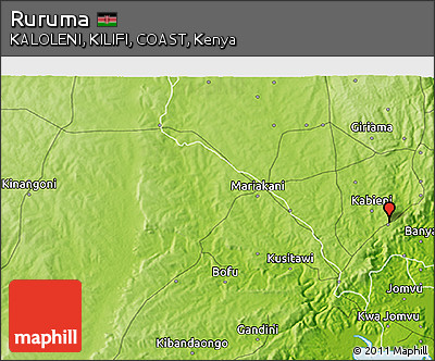 Physical 3D Map of Ruruma