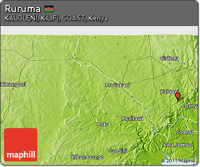 Physical 3D Map of Ruruma