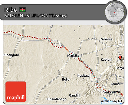 Shaded Relief 3D Map of Ribe