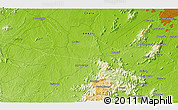 Physical 3D Map of the area around 4° 1' 30" S, 39° 1' 29" W